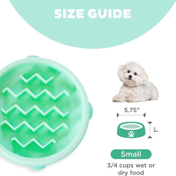 Outward Hound 6" slow feeder bowl for small dog - Picture 3 of 3